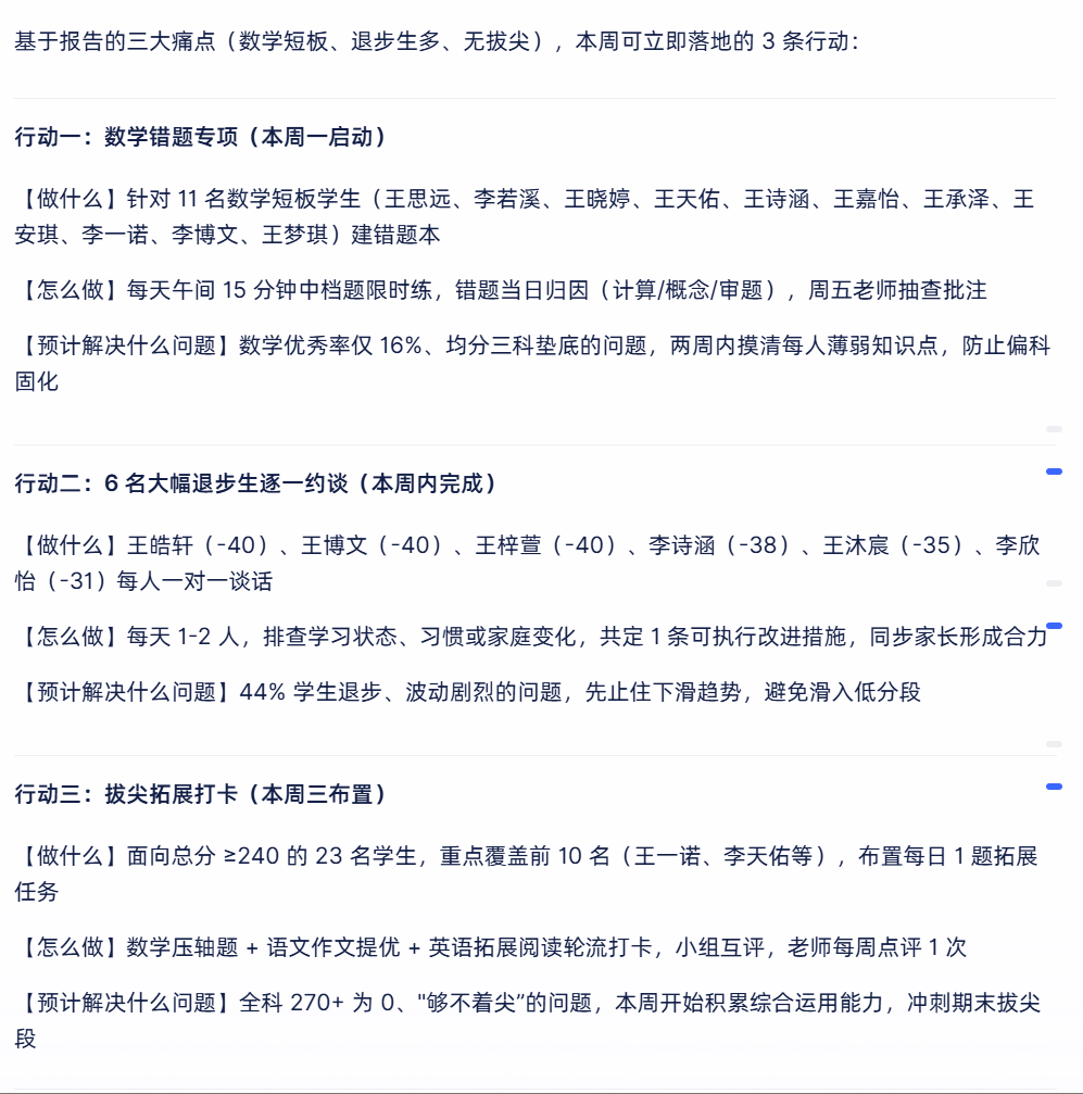从报告里提炼的三条行动